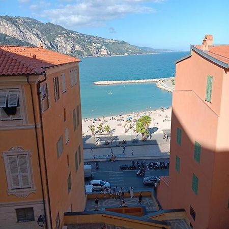 Duplex Vue Mer 50M De La Plage Des Sablettes Mentone Esterno foto